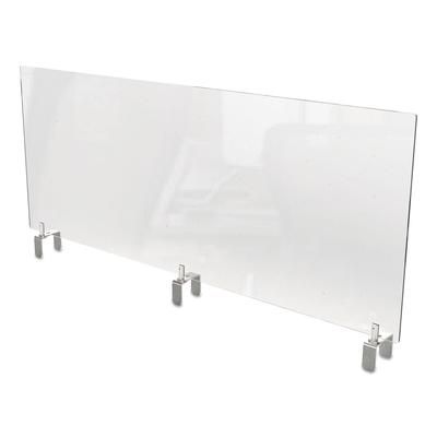 Ghent MFG PEC1848A Clear Partition Extender with Attached Clamp, 48 x 3.88 x 18, Thermoplastic Sheeting GHEPEC1848A