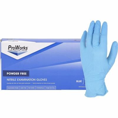 Hospeco GLN135FS Nitrile Exam Gloves, Small Size, 100/Box, 4 mil Thickness, 9.50" Glove Length - Case of 1000 HOSGLN135FS