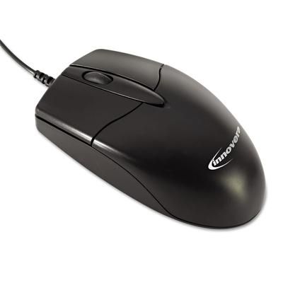 Innovera 61029 Mid-Size Optical Mouse, USB 2.0, Left/Right Hand Use, Black IVR61029