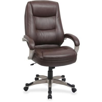 Lorell 63280 Westlake Series High Back Executive Chair, 26-1/2 x 28 1/2 x 47-1/2 , Saddle Leather LLR63280