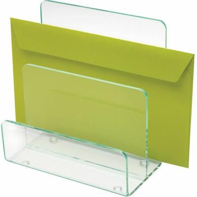 Lorell 80659 Mini Paper Sorter, Green Edge LLR80659