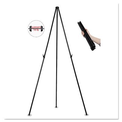 MasterVisionTM FLX10201MV Instant Easel, 61 1/2", Black, Steel, Heavy-Duty BVCFLX10201MV