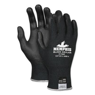 MCR Safety 9178NFXL Kevlar Gloves 9178NF, Kevlar/Nitrile Foam, Black, X-Large - 1 Pair CRW9178NFXL