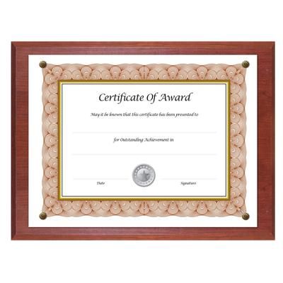 Nudell Plastics 18813M Award-A-Plaque Document Holder, Acrylic/Plastic, 10-1/2 x 13, Mahogany NUD18813M
