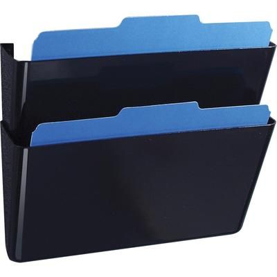 Officemate 21405 Wall File, Wall Mountable, Black - Box of 2 OIC21405
