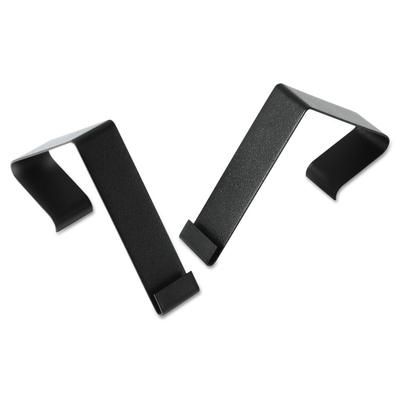 Quartet® MCH10 Cubicle Partition Hangers, 1 1/2" - 2 1/2" Panels, Black, 2/Set