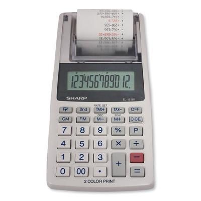 Sharp EL1611V EL-1611V Printing Calculator, Black/Red Print, 2 Line/Second SHREL1611V