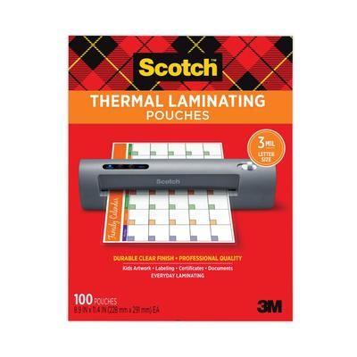 Scotch™ TP3854-100 Laminating Pouches, 3 mil, 9" x 11.5", Gloss Clear, 100/Pack - Pack of 100 MMMTP3854100