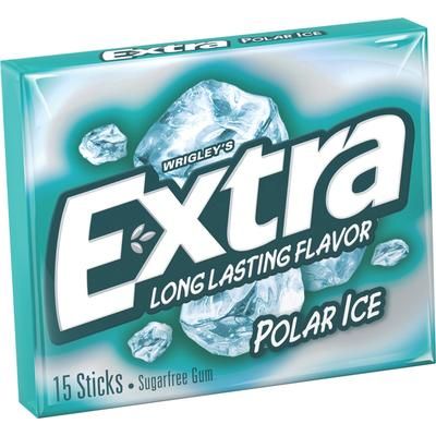 Wrigley's® 22036 Gum, Polar Ice, 15 Stick, 3/5"x2-3/5"x3" , 10/BX, Multi - Box of 10 MRS22036