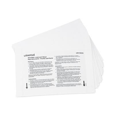 Universal Office Products 38026 Shredder Lubricant Sheets, 5.5 x 2.8, 24 Sheets/Pack - Pack of 24 UNV38026