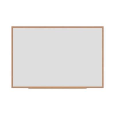 Universal Office Products 43621 Deluxe Melamine Dry Erase Board, 72 x 48, Melamine White Surface, Oak Fiberboard Frame UNV43621
