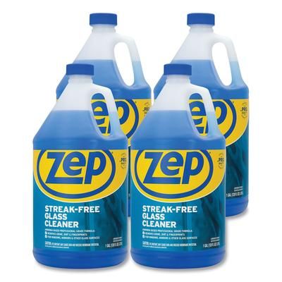 Zep Inc. ZU1120128CT Streak-Free Glass Cleaner, Pleasant Scent, 1 gal Bottle, 4/Carton - Case of 4 ZPEZU1120128CT
