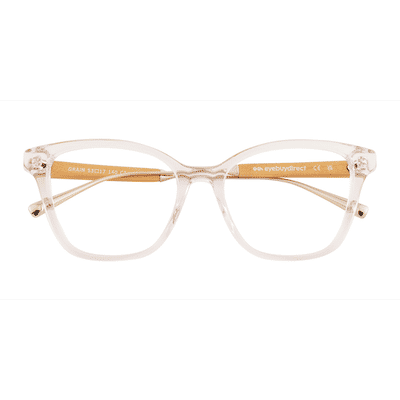 Female s horn Clear Acetate,Mixed Wood Prescription eyeglasses - Eyebuydirect s Grain