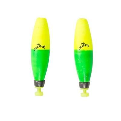 Betts Mr. Crappie Lighted Flo-Glo Bobber - YellowithGreen 1-1/2in