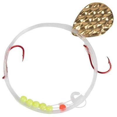 Quick Change Systems Diamond Co. 2 Hook Spinner Harness - Nickel Sz 2 Hooks/Sz 4 Blade