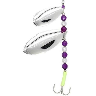 Silvertron Double Blade Inline Spinner - Double Blue Silver