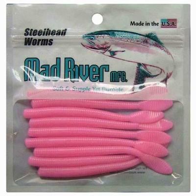Mad River Steelhead Worm Soft Worm - Pink Pearl