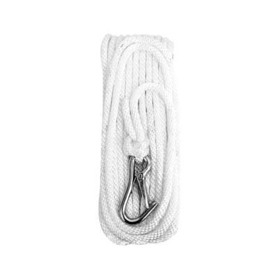 Attwood Solid Braid MFP 3/8-inch x 50-feet With Hook - White 3/8in x 50ft