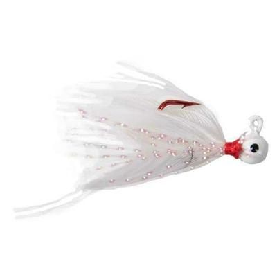 Custom Jigs and Spins Flu Flu Jig Marabou Jig - White/Yellow