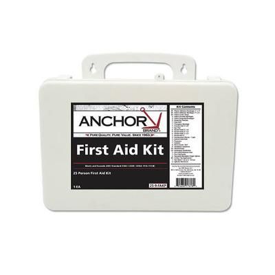 Anchor Brand 25 Person First Aid Kit, ANSI 2009, Plastic Case (101-25-9-FAKP)
