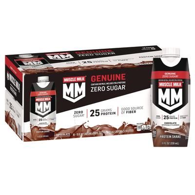 MUSCLE MILK PROTEIN Genuine Chocolate Protein Shake, 11 oz Carton, 18/Carton (GRR22002378)