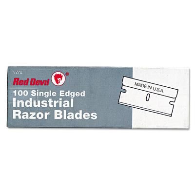 Red Devil Single-Edge Razor Blade, 100 EA/BX (630-3272)