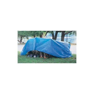 Tarps, Inc. Multiple Use Tarp, 10 ft W x 20 ft L, Polyethylene, Blue (101-1020)