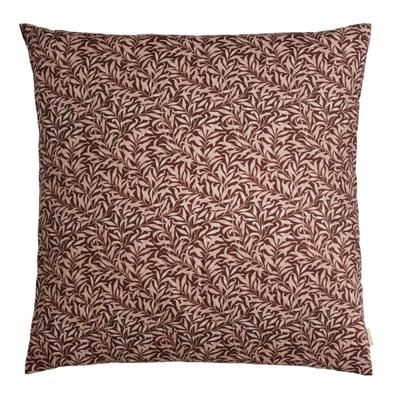 Cotton Poplin Square Cushion William Morris Willow Chocolat