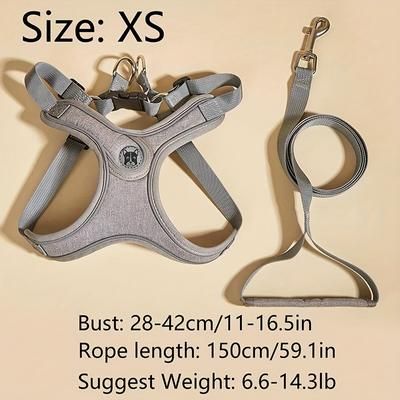 TEMU 1 Pet Reflective And Non Slip Chest Strap Set