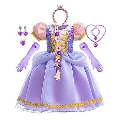 Fiaba Principessa Sofia Abito da damigella Costume per festa a tema Abiti in tulle Cosplay for Ragazze Bambini Mascherata Settimana del libro Matrimonio Ospite di nozze Sinfonia di storie