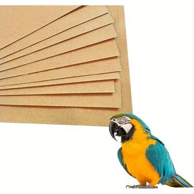 TEMU 10pcs Gravel Paper For Bird Cage, Bird Cage Gravel Liner, Bird Grinding Sandpaper, Easy Sandpaper, Paper With For Birds Parrots Cockatiels
