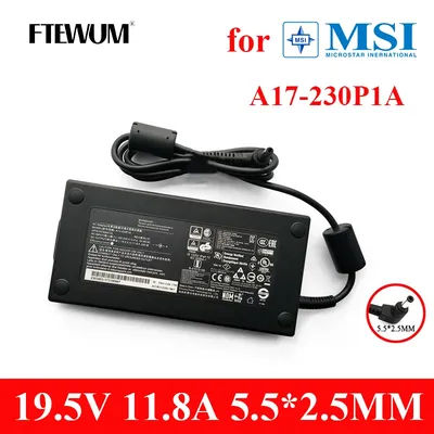 Original laptop Adapter 19.5V 11.8A 5.5*2.5mm 230W Charger For MSI A12-230P1A A17-230P1A A230A012L GS65 GS75 STEALTH-248 P65
