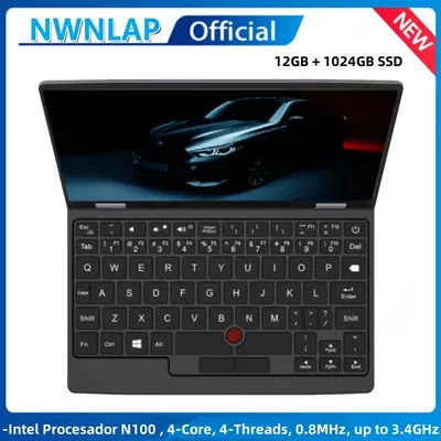 7 inch Pocket Laptop N95 Notebook Touch Screen Portable Netbook Win 11 Pro 8GB 16GB+1TB Mini PC Micro Computer Bluetooth 4.2
