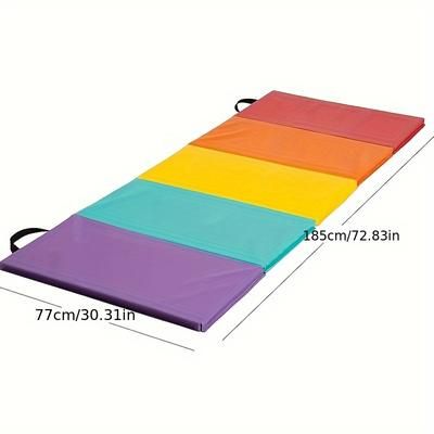 TEMU All Purpose Extra Thick High Density Gymnastics Gym Folding Exercise Aerobics Mats, Multiple Sizes, Multiple Colors