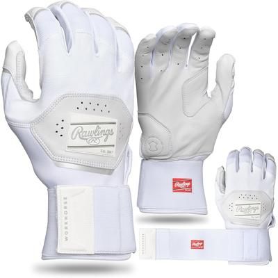 Rawlings Workhorse Compression Strap Adult Batting Gloves White