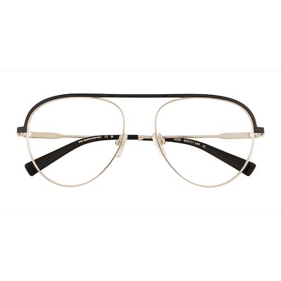 Unisex s aviator Black Gold Metal Prescription eyeglasses - Eyebuydirect s Kori