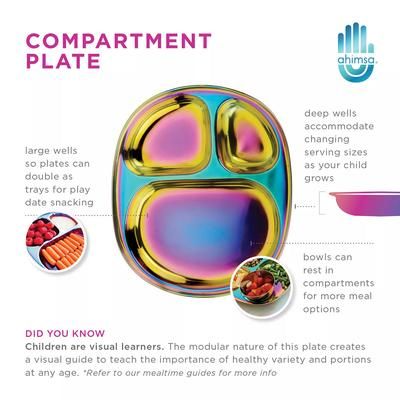 Ahimsa Stainless Steel Mindful Mealtime Set - Iridescent Blue
