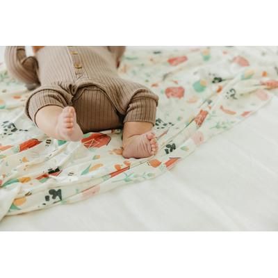 Copper Pearl Knit Swaddle Blanket - Farmstead
