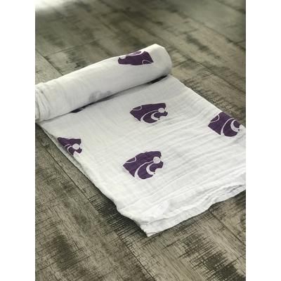Three Little Anchors College Swaddle Blanket - Kansas State Wildcats