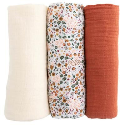 Little Unicorn Cotton Muslin Swaddle 3 Pack - Pressed Petals