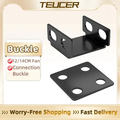 TEUCER 2Pcs Buckle C-shaped Parallel Bracket 12cm-14cm Chassis Fans Fixing Connection Rack Cooling Fan
