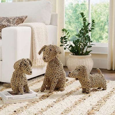 Handcrafted Seagrass Dog - Coco - Grandin Road