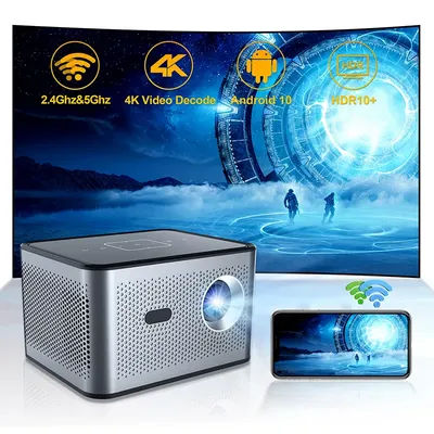 Smart Portable Projector 4K Video Decode Support Android WiFi LED 1080P Movie Home Cinema 720P Projector Mini Portable Projector