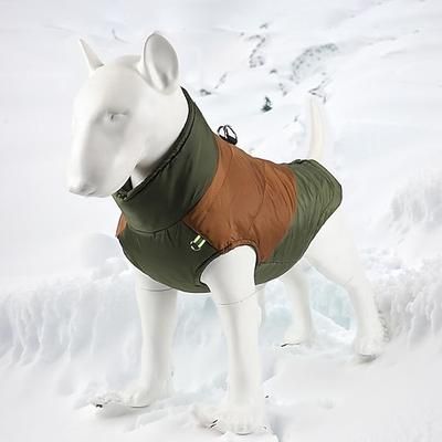 Cane Cappotto Giacca Giacca Imbottita con imbracatura Impermeabile Antivento Caldo All'aperto Abbigliamento per Cani for Piccolo Medio Grande