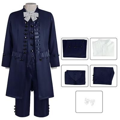 Rococò Barocco Vittoriano Abiti Tinta unita Costume Per uomo Reale Halloween Carnevale Feste Performance Mascherata Adulti Cappotto Gilet Camicia