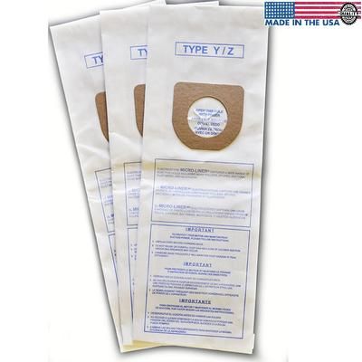 Hoover Type Y/Z Replacement Microlined Paper Bag Bulk 100 Pack