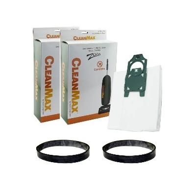 CleanMax Cordless Zoom and Zoom ZM-500 Upright Genuine HEPA Media Bags and Belt Package