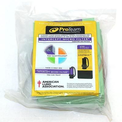 ProTeam Linevacer Backpack Vacuum Genuine Intercept Micro Filter Bags 100291, 200 per case