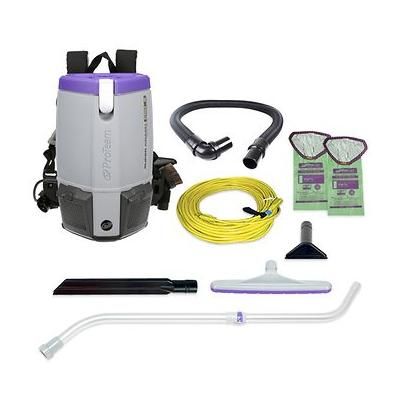 ProTeam Pro 6 Backpack Vacuum 107310 with 1.5 inch Xover Floor Tool Kit D 107100