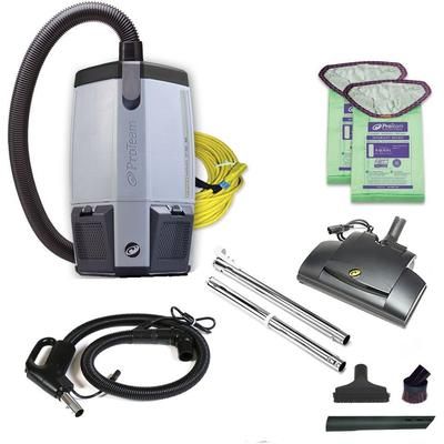 ProTeam ProVac FS 6 Backpack Vacuum 107461 with the Wessel Werk Power Nozzle Commercial 103224